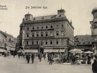 Palača Pongratz, srušena 1936.-1937., Jelačičev trg  oko 1910. godine